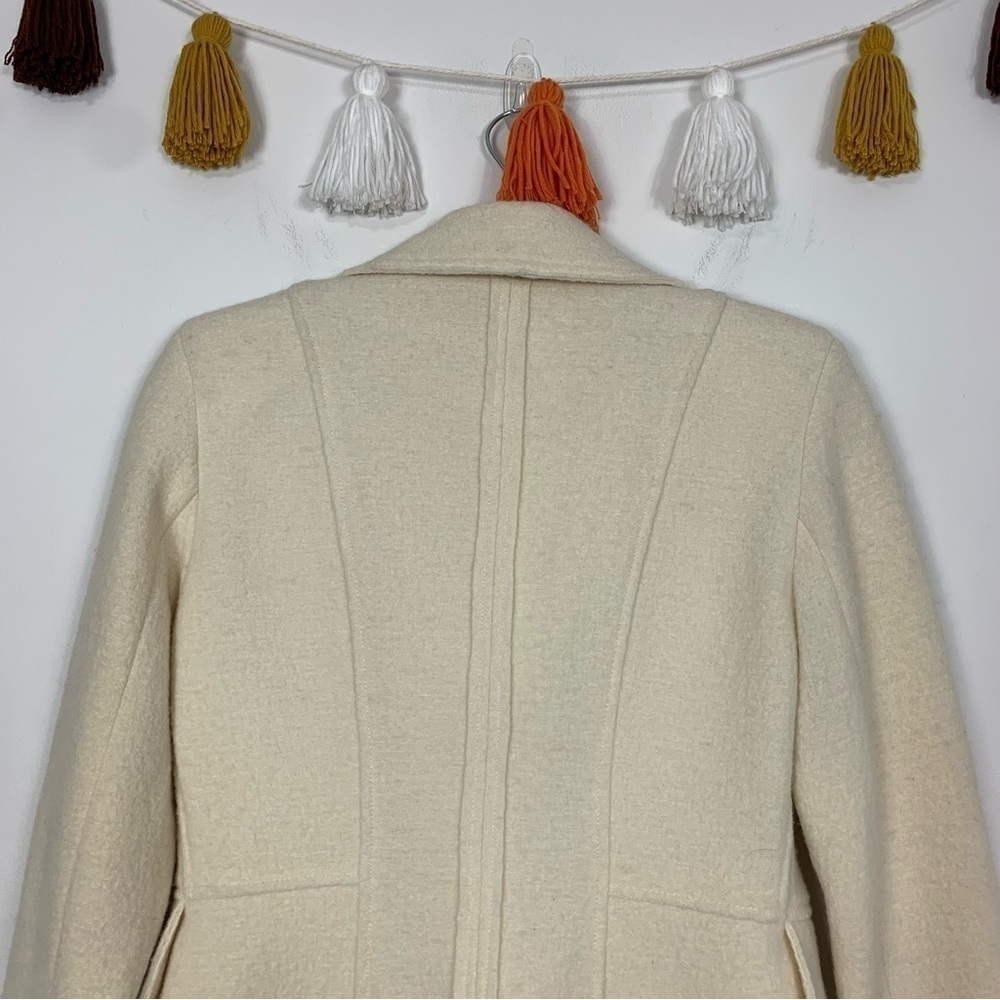 Cache Boiled Wool Cream Jacket Size Small - Picture 8 of 11